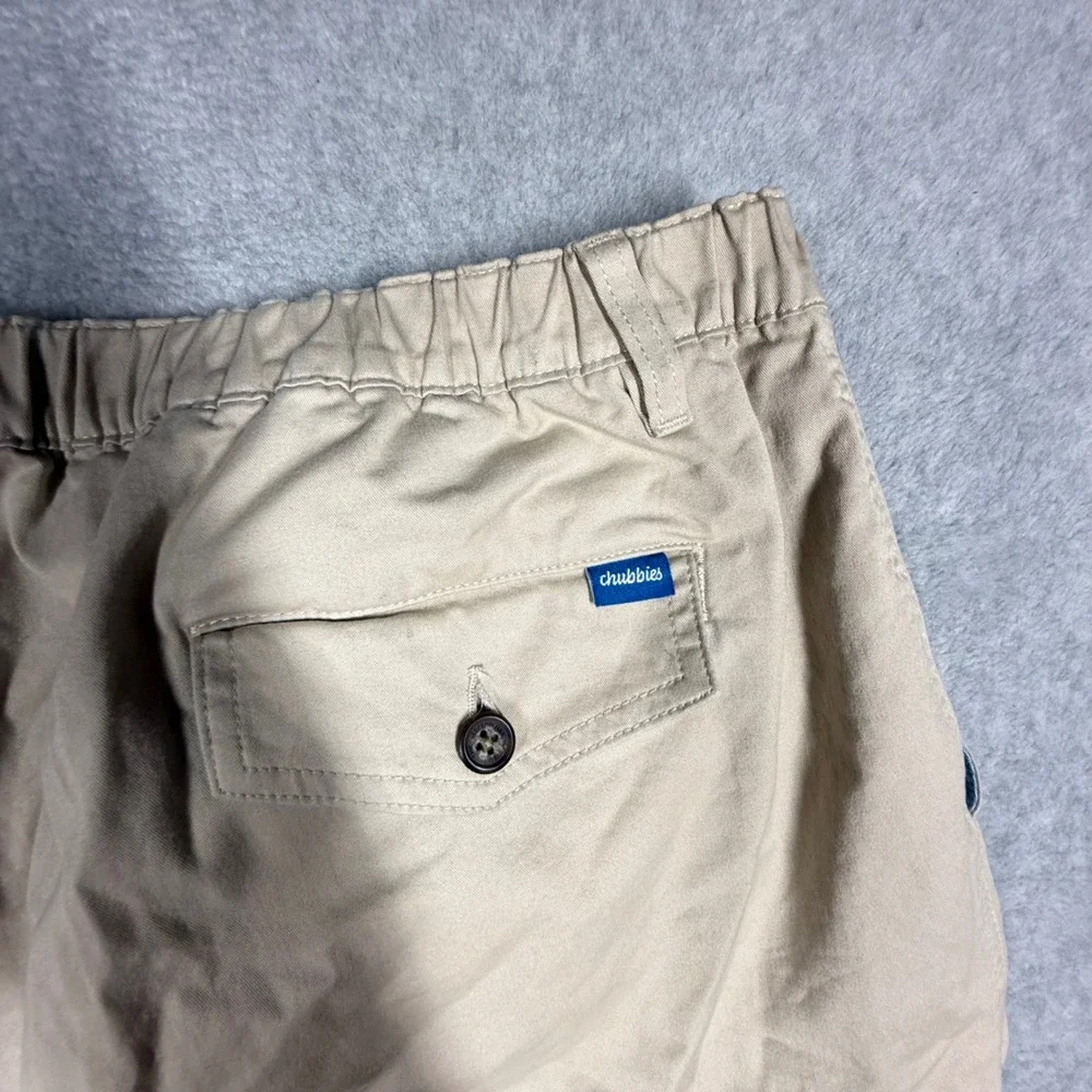 Chubbies 7 Originals Mens XXXL Khaki Tan Stretch Elastic Waist Chino Shorts